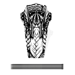 Tapabarro enlee diseño vikingo b/n