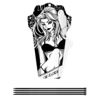 Tapabarros plastico diseño mujer b/n