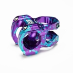 Tee aluminio cnc 35mm morado c/turquesa