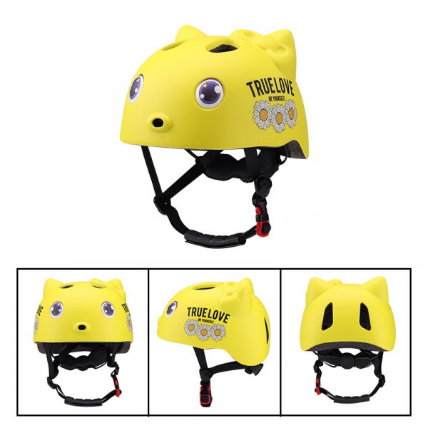 Casco para niños c/ orejas amarillo  s