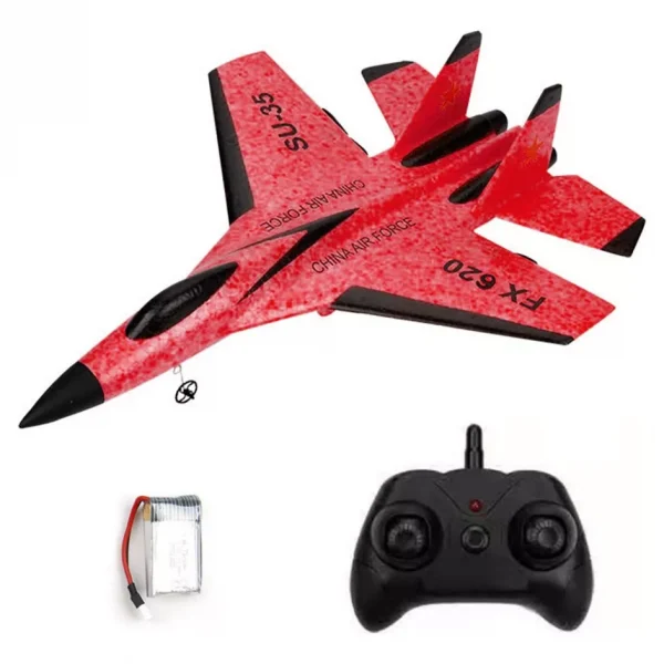 Avion a control remoto rojo