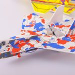 Avion planeador armable con motor - tricolor