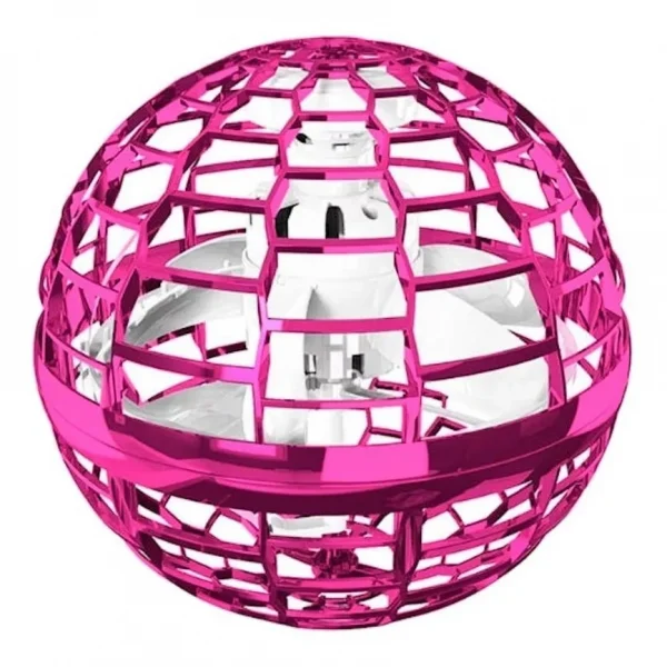 Pelota voladora recargable flying spinner rosa