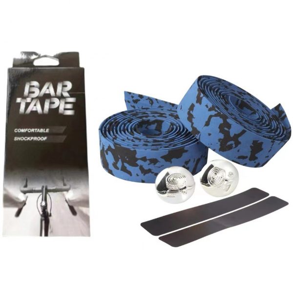 Cinta para manillar goma azul c/negro