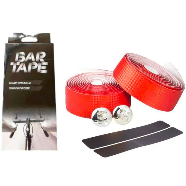 Cinta para manillar goma rojo brillante