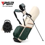 Bolso de golf pgm ecocuero blanco hueso / verde