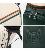 Bolso de golf pgm ecocuero blanco hueso / verde - Imagen 7