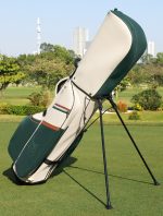 Bolso de golf pgm ecocuero blanco hueso / verde - Imagen 3