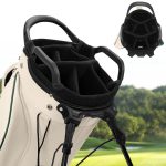 Bolso de golf pgm ecocuero blanco hueso / verde - Imagen 5