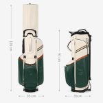 Bolso de golf pgm ecocuero blanco hueso / verde - Imagen 6