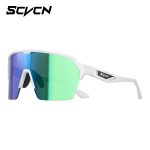 Lentes de sol marco blanco mica verde/azul