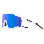 Lentes polarizados marco blanco mica azul