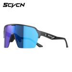 Lentes de sol marco negro mica azul/morada