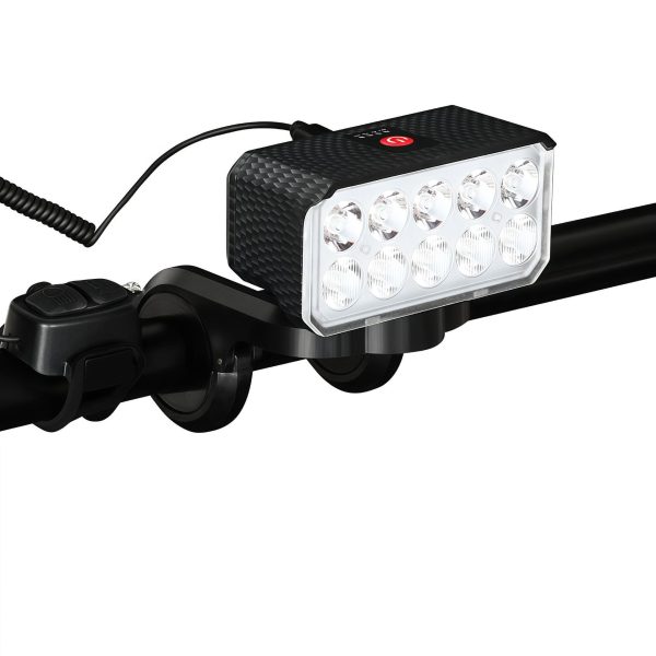 Luz led usb delantera 2800lm 4000 mah con bocina
