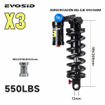 Amortiguador trasero x3-float trunnion 185mm - Imagen 2